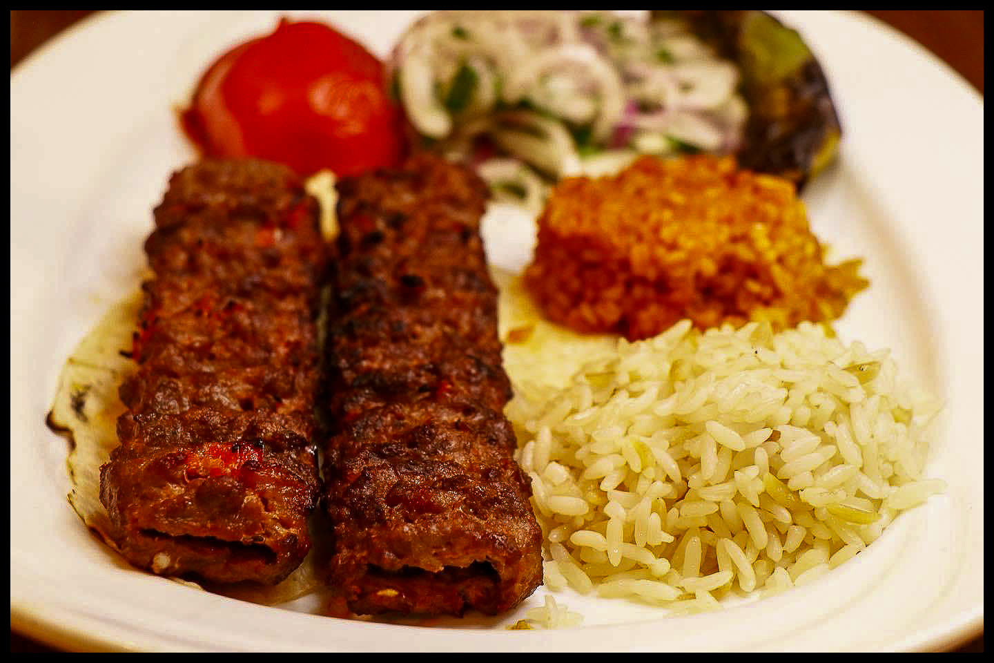 Adana kebab plate